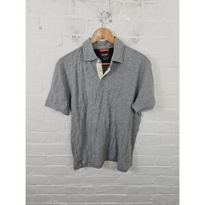 Jack Spade Women's Collared Neck Polo Shirt Short Sleeve Gray Size Medium